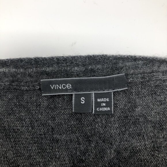 Vince 100% Cashmere Gray Sweater Size S Boat Neck - Picture 5 of 7